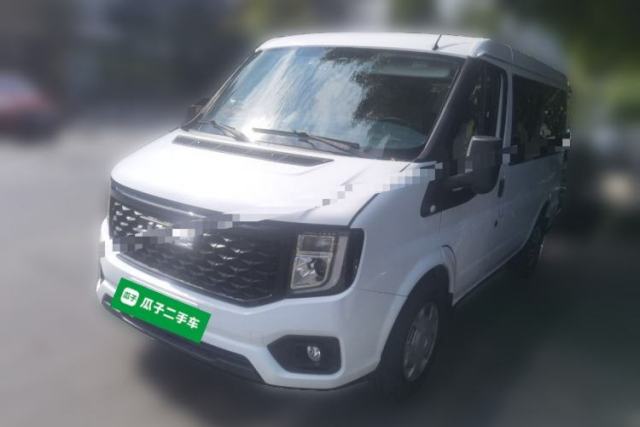 Used JMC Fushun 2023 2.0T Manual Diesel Short-Wheelbase Low-Roof Commuter Version with 9 Seats and Lift-Up Tailgate