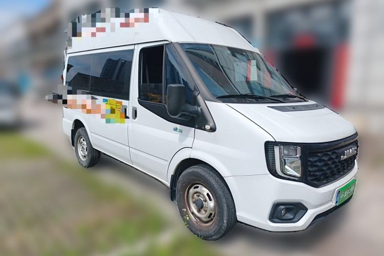 Used JMC Fushun 2023 2.0T Manual Short-Wheelbase Low-Roof Commercial Van 2/3 Seats with Dual-Swing Tailgate Front Right 45 Deg