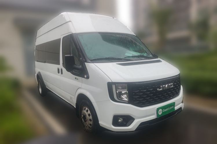Used JMC Fushun 2023 2.0T Manual Diesel Long-Wheelbase High-Roof Business Van with Dual Rear Tires 6–9 Seats Front Right 45 Deg