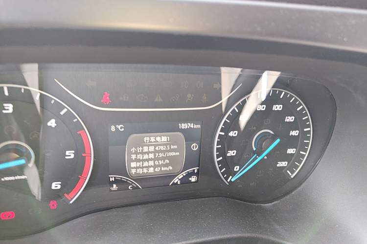 Used JMC Fushun 2023 2.0T Manual Short-Wheelbase Mid-Height Commercial Multi-Purpose 5-Seater Passenger Vehicle Odometer Close Up