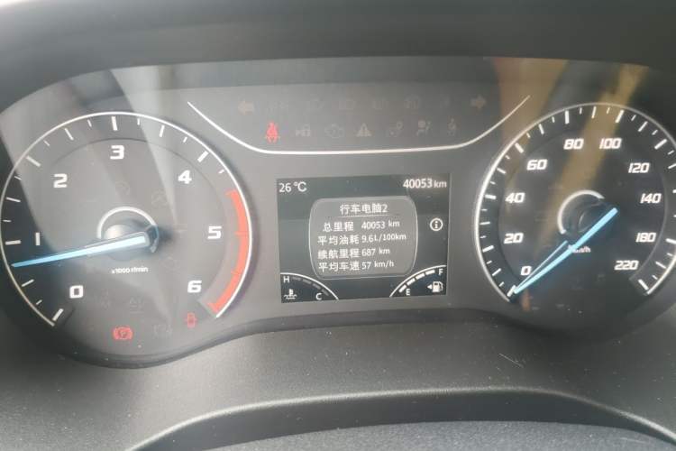 Used JMC Fushun 2025 2.0T 6MT Diesel Extended-Wheelbase High-Roof Commercial Van—2/3 Seats Odometer Close Up