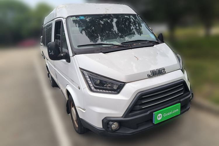 Used JMC Transit 2019 2.8T Commercial Version Short Wheelbase Mid-Roof 6-Seater China VI JX493 Front Right 45 Deg