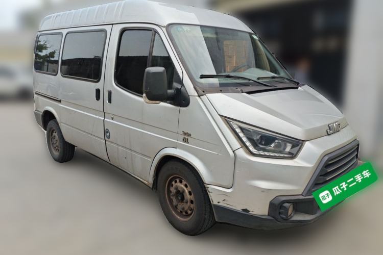 Used JMC Transit 2017 2.8T Commercial Version Short Wheelbase Mid-Roof 6/7/8-Seater JX493 Front Right 45 Deg