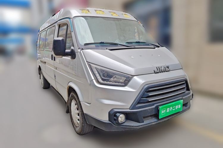 Used JMC Transit 2017 2.8T Commercial Version Long Wheelbase Mid-Roof 6/7/8-Seater JX493 Front Right 45 Deg