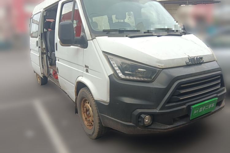 Used JMC Transit 2017 2.8T Commercial Version Long Wheelbase Mid-Roof 6/7/8-Seater JX493 Front Right 45 Deg
