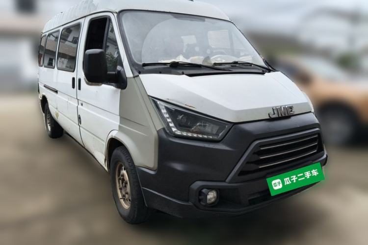 Used JMC Transit 2017 2.8T Commercial Version Long Wheelbase Mid-Roof 6/7/8-Seater JX493 Front Right 45 Deg