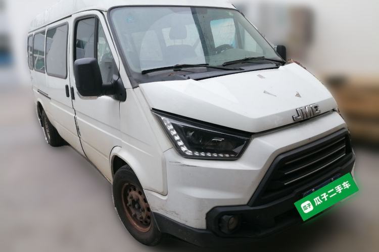 Used JMC Transit 2017 2.8T Commercial Version Long Wheelbase Mid-Roof 6/7/8-Seater JX493 Front Right 45 Deg