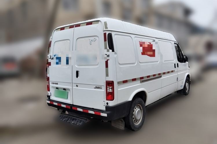 Used JMC Transit 2017 2.8T Commercial Version Long Wheelbase Mid-Roof 3-Seater JX493 Rear Right 45 Deg