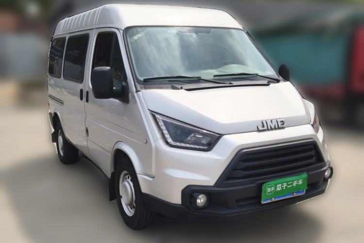 Used JMC Transit 2019 2.8T Commercial Version Short Wheelbase Mid-Roof 6-Seater China VI JX493 Front Right 45 Deg