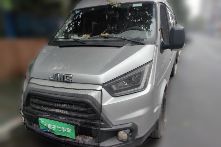 Used JMC Transit 2019 2.8T Commercial Version Long Wheelbase Mid-Roof 6-Seater Rear Single Tire China VI Emission Standard – JX493 Front