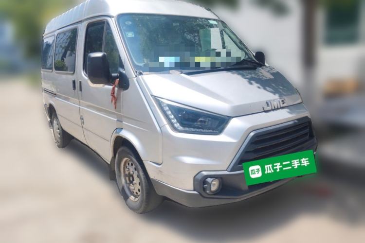 Used JMC Transit 2019 2.8T Commercial Version Short Wheelbase Mid-Roof 6-Seater China VI JX493 Front Right 45 Deg