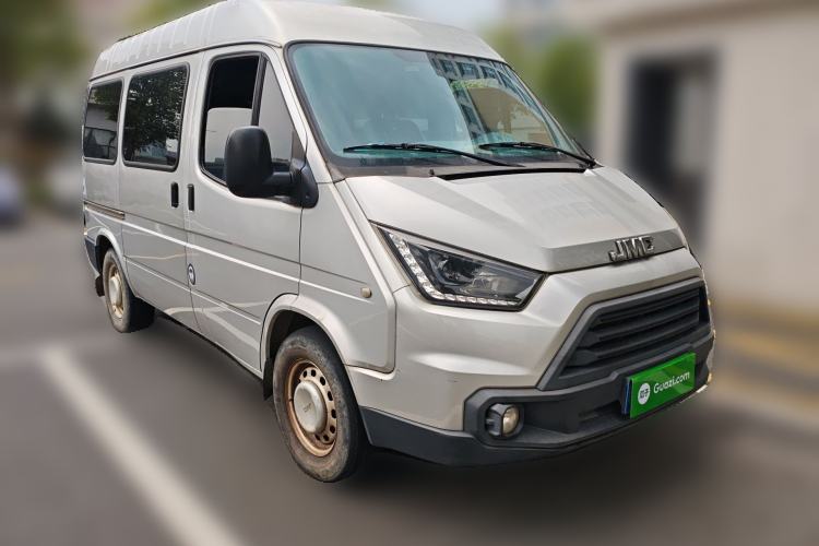 Used JMC Transit 2019 2.8T Commercial Version Short Wheelbase Mid-Roof 6-Seater China VI JX493 Front Right 45 Deg
