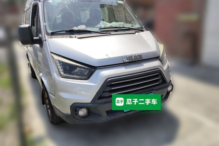 Used JMC Transit 2019 2.8T Commercial Version Short Wheelbase Mid-Roof 6-Seater China VI JX493 Front Right 45 Deg