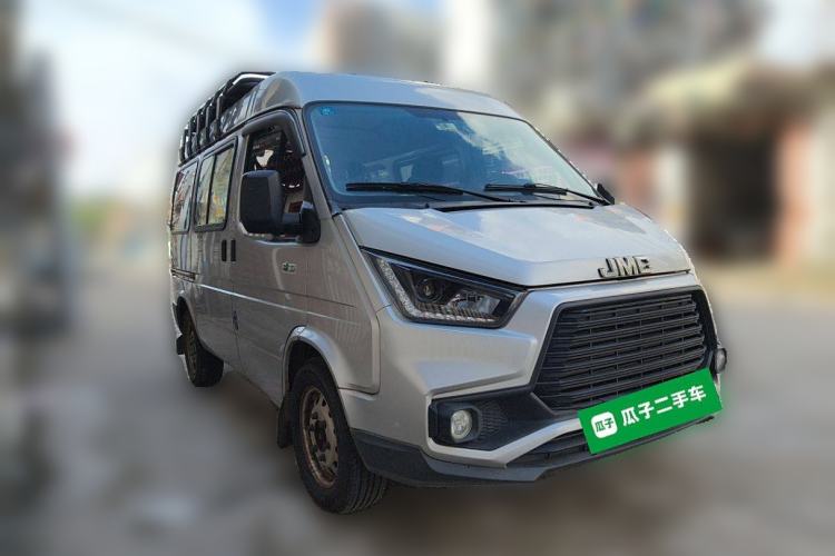 Used JMC Transit 2019 2.8T Commercial Version Short Wheelbase Mid-Roof 6-Seater China VI JX493 Front Right 45 Deg