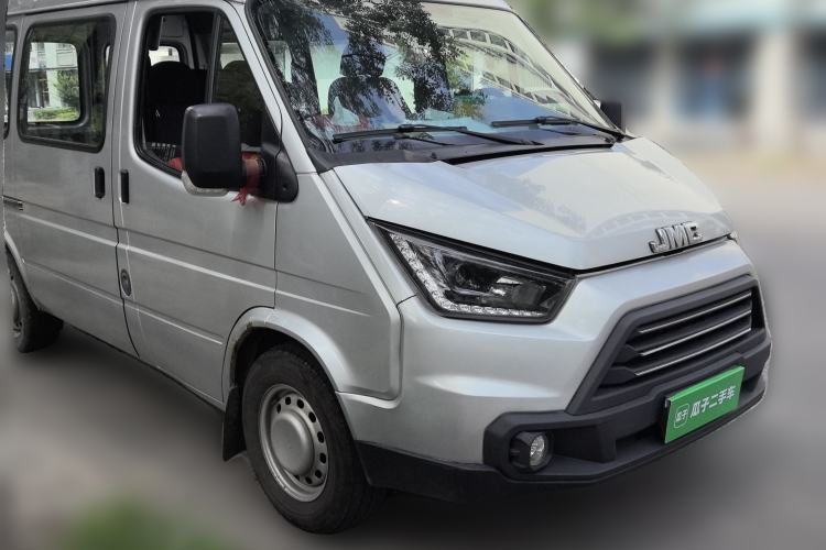 Used JMC Transit 2019 2.8T Commercial Version Short Wheelbase Mid-Roof 6-Seater China VI JX493 Front Right 45 Deg