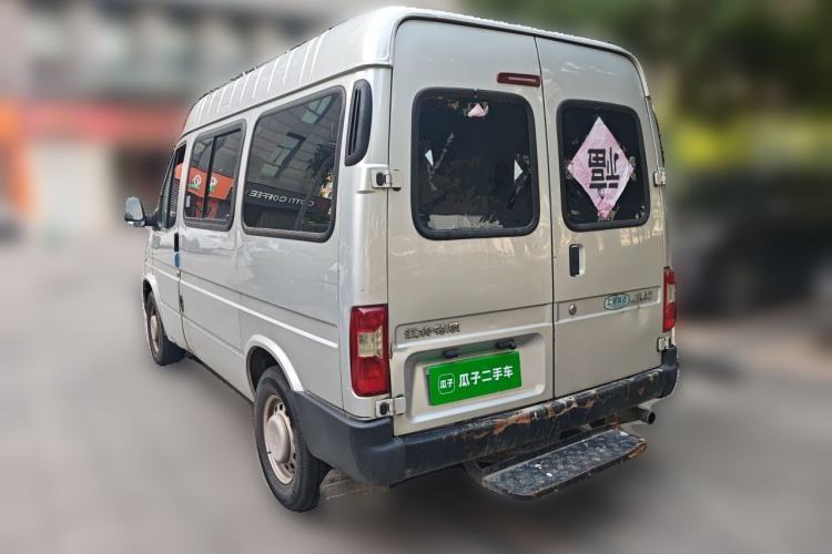 Used JMC Transit 2019 2.8T Commercial Version Short Wheelbase Mid-Roof 6-Seater China VI JX493 Rear Left 45 Deg