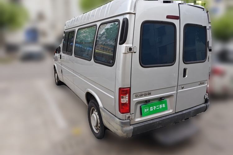 Used JMC Transit 2019 2.8T Commercial Version Long Wheelbase Mid-Roof 6-Seater Rear Single Tire China VI Emission Standard – JX493 Rear Left 45 Deg
