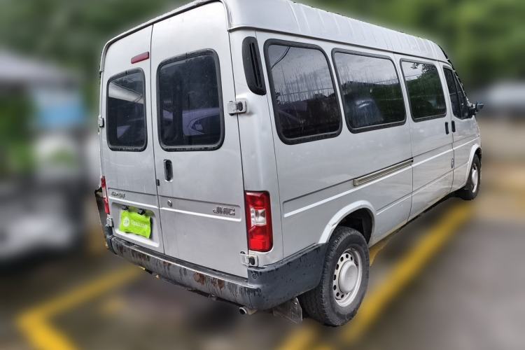 Used JMC Transit 2019 2.8T Commercial Version Long Wheelbase Mid-Roof 6-Seater Rear Single Tire China VI Emission Standard – JX493 Rear Right 45 Deg