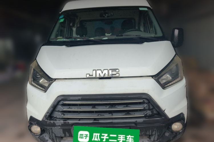 Used JMC Transit 2019 2.8T Commercial Version Long Wheelbase Mid-Roof 3-Seater Rear Single Tire China VI Emission Standard – JX493 Front