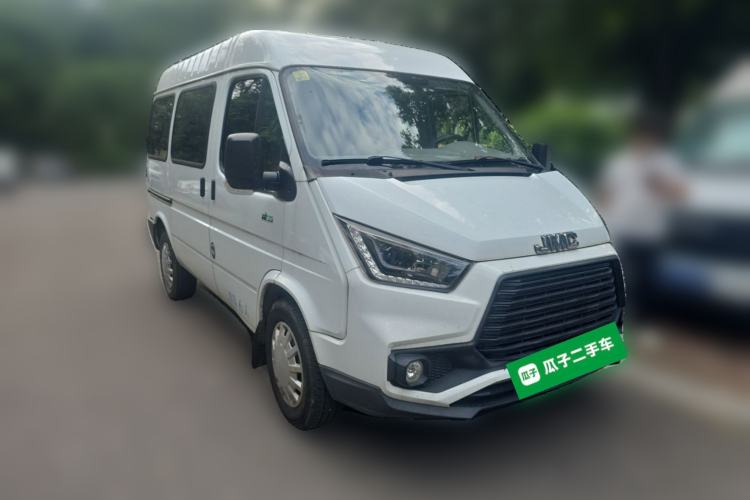 Used JMC Transit 2019 2.8T Commercial Version Short Wheelbase Mid-Roof 6-Seater China VI JX493 Front Right 45 Deg