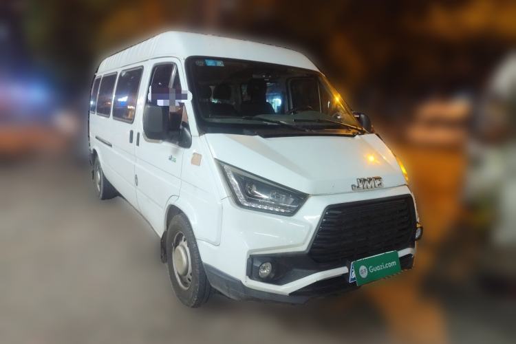 Used JMC Transit 2019 2.8T Commercial Version Long Wheelbase Mid-Roof 6-Seater Rear Single Tire China VI Emission Standard – JX493 Front Right 45 Deg
