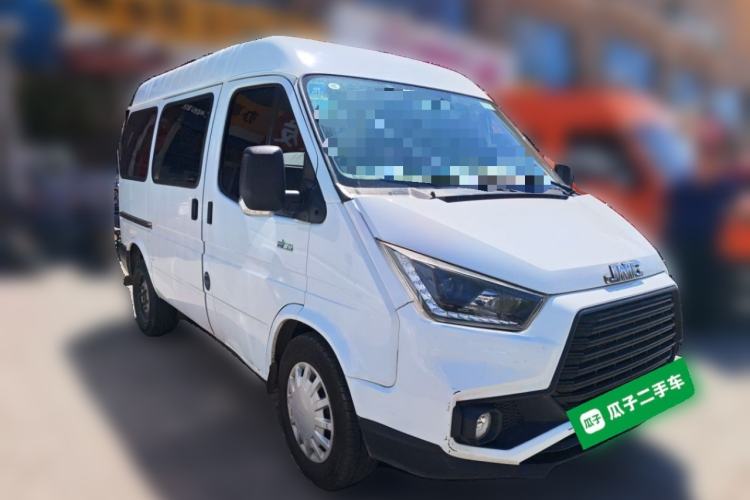 Used JMC Transit 2019 2.8T Commercial Version Intelligent Automatic Transmission Short Wheelbase Mid-Roof Design 6 Seats China VI Emission Standard – JX493 Front Right 45 Deg