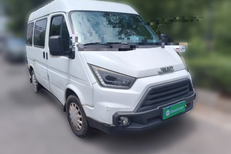 Used JMC Transit 2019 2.8T Commercial Version Short Wheelbase Mid-Roof 6-Seater China VI JX493 Front Right 45 Deg