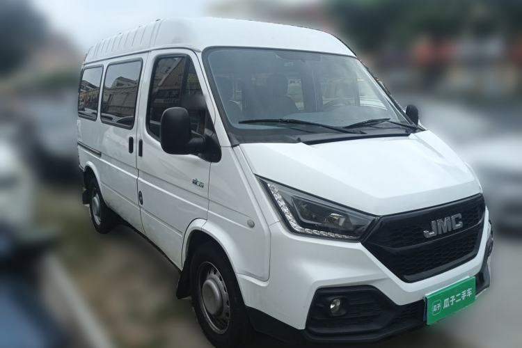 Used JMC Transit 2019 2.8T Commercial Version Short Wheelbase Mid-Roof 6-Seater China VI JX493 Front Right 45 Deg