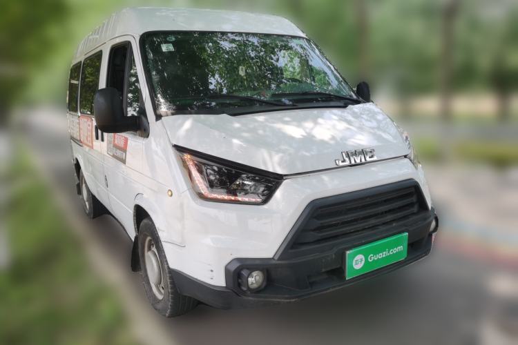 Used JMC Transit 2019 2.8T Commercial Version Short Wheelbase Mid-Roof 6-Seater China VI JX493 Front Right 45 Deg