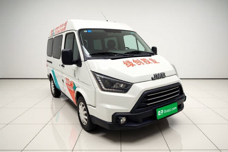 Used JMC Transit 2019 2.8T Commercial Version Short Wheelbase Mid-Roof 6-Seater China VI JX493 Front Right 45 Deg