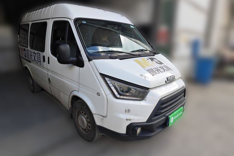 Used JMC Transit 2019 2.8T Commercial Version Short Wheelbase Mid-Roof 6-Seater China VI JX493 Front Right 45 Deg