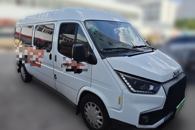 Used JMC Transit 2019 2.8T Commercial Version Long Wheelbase Mid-Roof 6-Seater Rear Single Tire China VI Emission Standard – JX493 Front Right 45 Deg