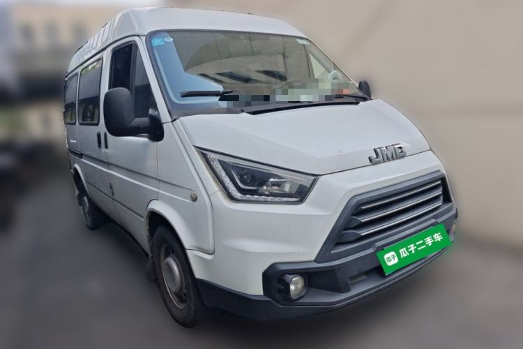 Used JMC Transit 2019 2.8T Commercial Version Short Wheelbase Mid-Roof 6-Seater China VI JX493 Front Right 45 Deg