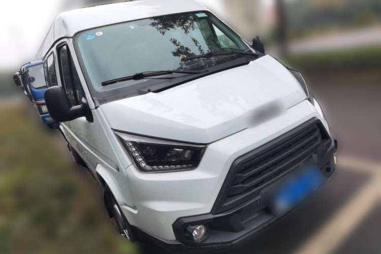 Used JMC Transit 2019 2.8T Commercial Version Short Wheelbase Mid-Roof 6-Seater China VI JX493 Front Right 45 Deg