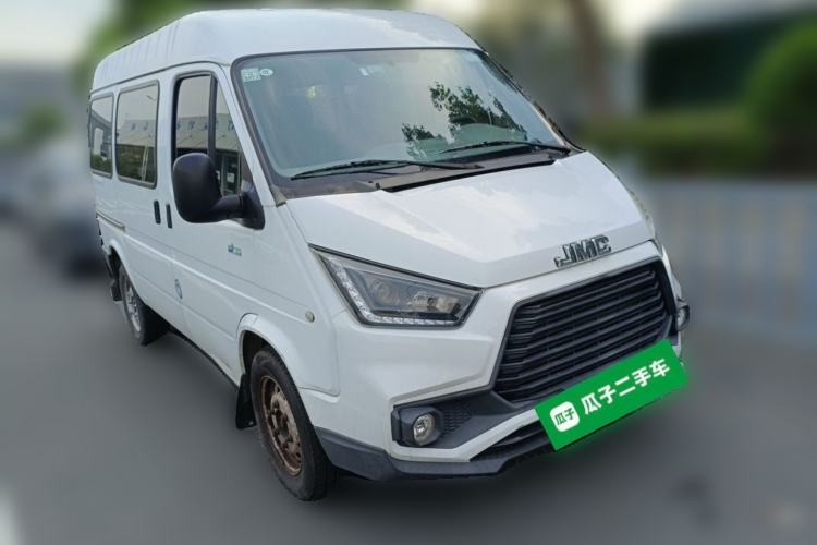 Used JMC Transit 2019 2.8T Commercial Version Short Wheelbase Mid-Roof 6-Seater China VI JX493 Front Right 45 Deg