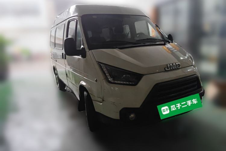 Used JMC Transit 2019 2.8T Commercial Version Short Wheelbase Mid-Roof 6-Seater China VI JX493 Front Right 45 Deg