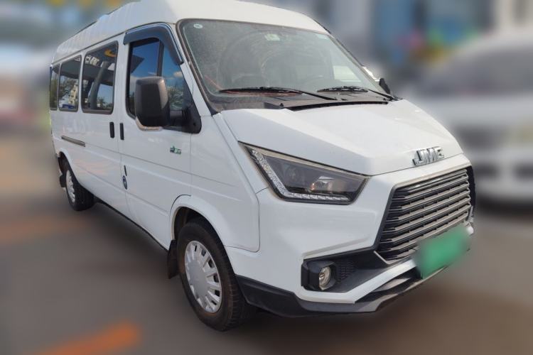 Used JMC Transit 2019 2.8T Commercial Version Long Wheelbase Mid-Roof 6-Seater Rear Single Tire China VI Emission Standard – JX493 Front Right 45 Deg