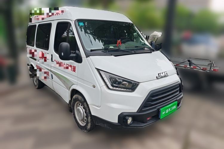 Used JMC Transit 2019 2.8T Commercial Version Short Wheelbase Mid-Roof 6-Seater China VI JX493 Front Right 45 Deg