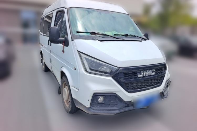 Used JMC Transit 2019 2.8T Commercial Version Short Wheelbase Mid-Roof 6-Seater China VI JX493 Front Right 45 Deg