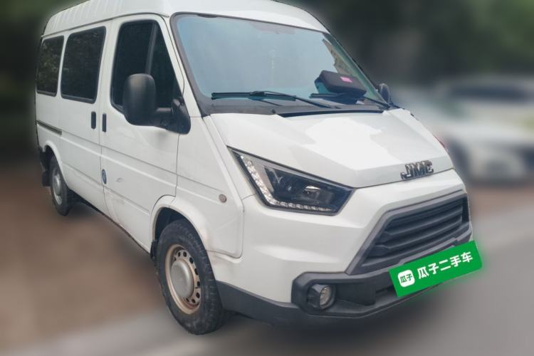 Used JMC Transit 2019 2.8T Commercial Version Short Wheelbase Mid-Roof 6-Seater China VI JX493 Front Right 45 Deg
