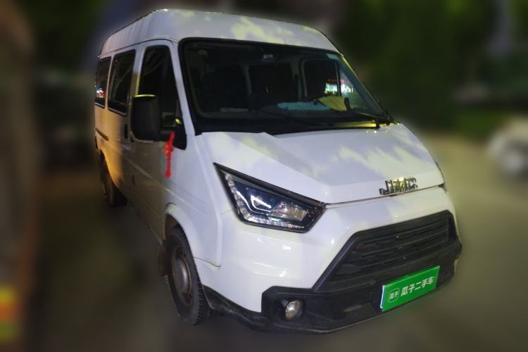 Used JMC Transit 2019 2.8T Commercial Version Short Wheelbase Mid-Roof 6-Seater China VI JX493 Front Right 45 Deg