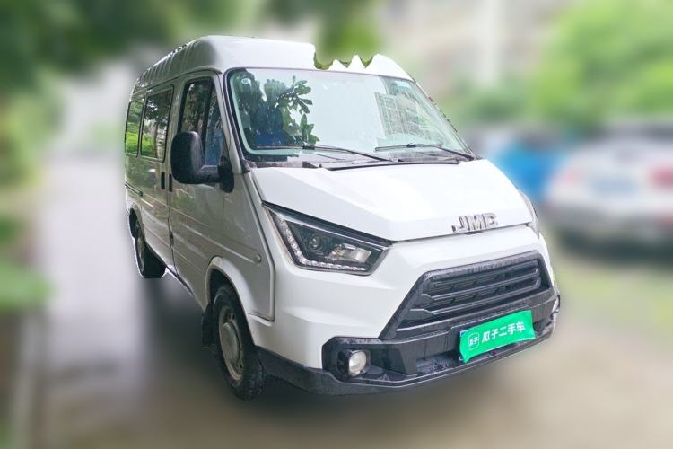 Used JMC Transit 2019 2.8T Commercial Version Short Wheelbase Mid-Roof 6-Seater China VI JX493 Front Right 45 Deg