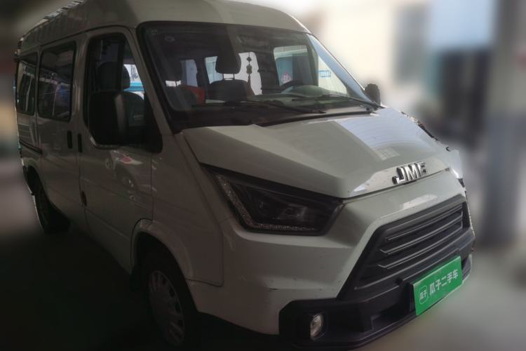 Used JMC Transit 2019 2.8T Commercial Version Short Wheelbase Mid-Roof 6-Seater China VI JX493 Front Right 45 Deg