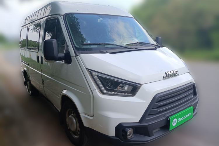 Used JMC Transit 2019 2.8T Commercial Version Short Wheelbase Mid-Roof 6-Seater China VI JX493 Front Right 45 Deg