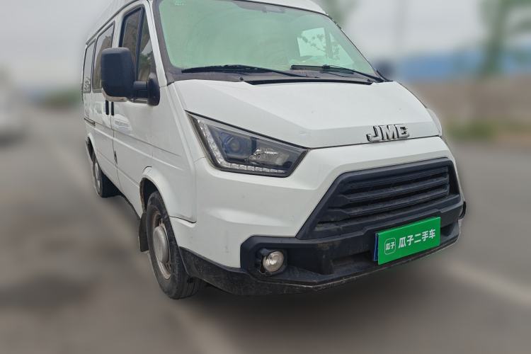 Used JMC Transit 2019 2.8T Commercial Version Short Wheelbase Mid-Roof 6-Seater China VI JX493 Front Right 45 Deg