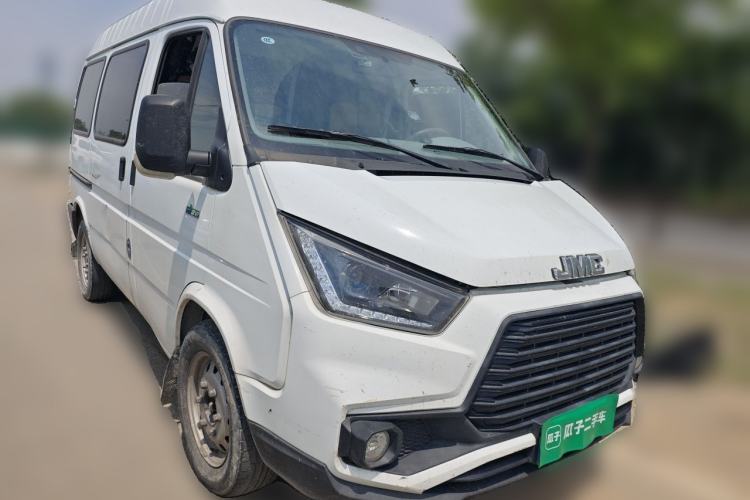Used JMC Transit 2019 2.8T Commercial Version Short Wheelbase Mid-Roof 6-Seater China VI JX493 Front Right 45 Deg