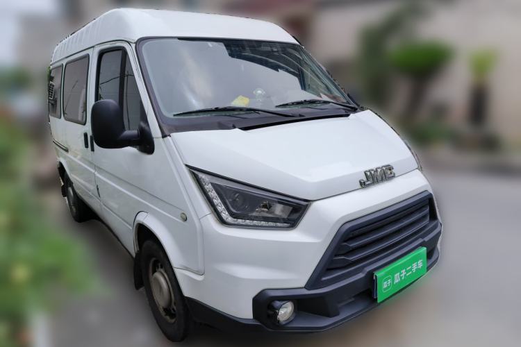 Used JMC Transit 2019 2.8T Commercial Version Short Wheelbase Mid-Roof 6-Seater China VI JX493 Front Right 45 Deg