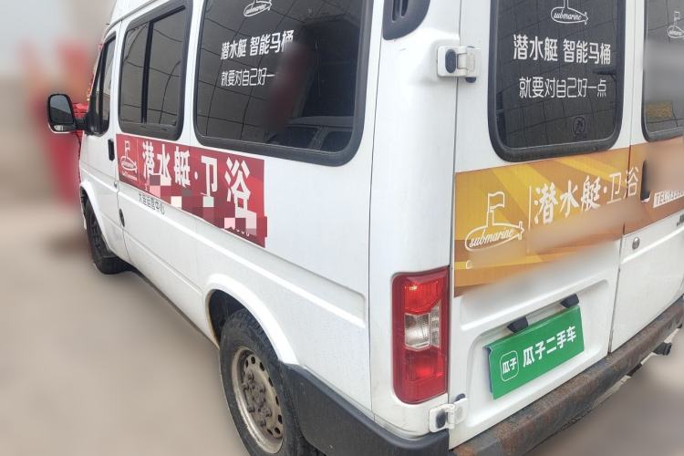 Used JMC Transit 2019 2.8T Commercial Version Short Wheelbase Mid-Roof 6-Seater China VI JX493 Rear Left 45 Deg