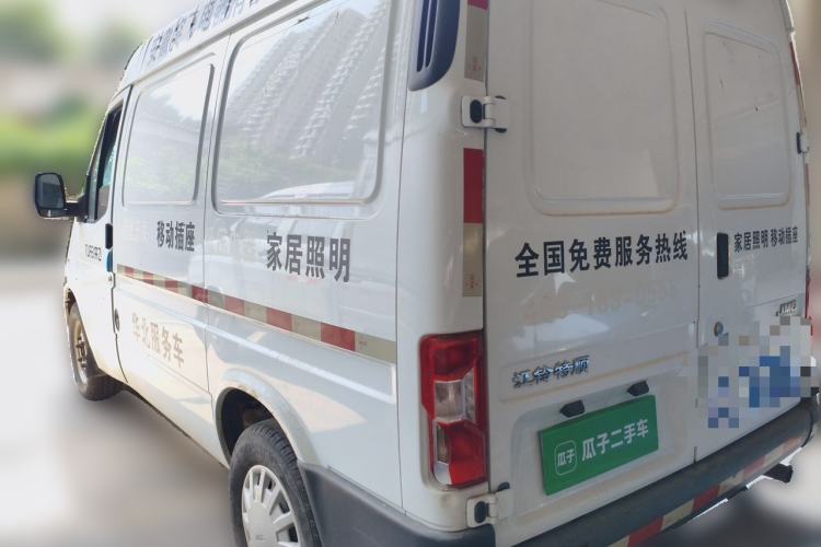 Used JMC Transit 2019 2.8T Commercial Version Short Wheelbase Mid-Roof 3-Seater China VI Standard JX493 Rear Left 45 Deg