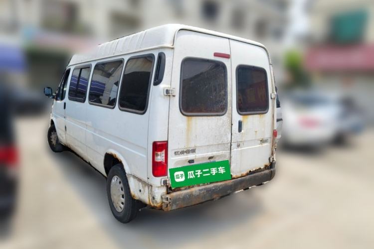 Used JMC Transit 2019 2.8T Commercial Version Long Wheelbase Mid-Roof 6-Seater Rear Single Tire China VI Emission Standard – JX493 Rear Left 45 Deg